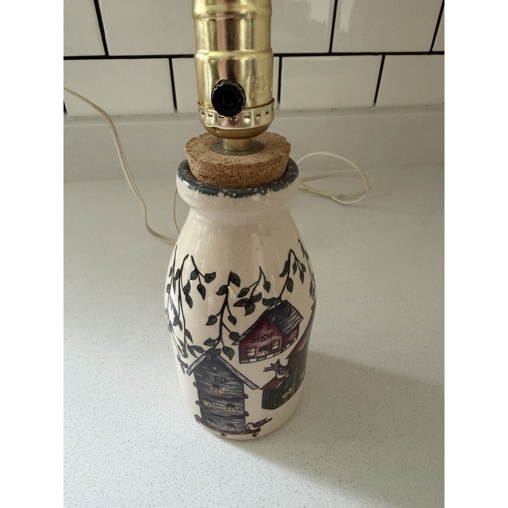 Vintage Home and Garden Party Birdhouse Stoneware LAMP Works